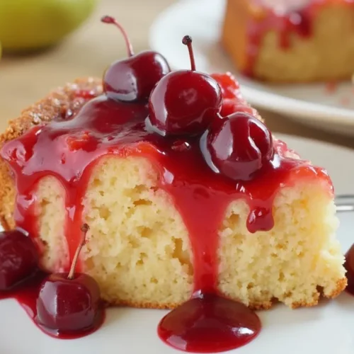 Serving Cherry Pineapple Dump Cake